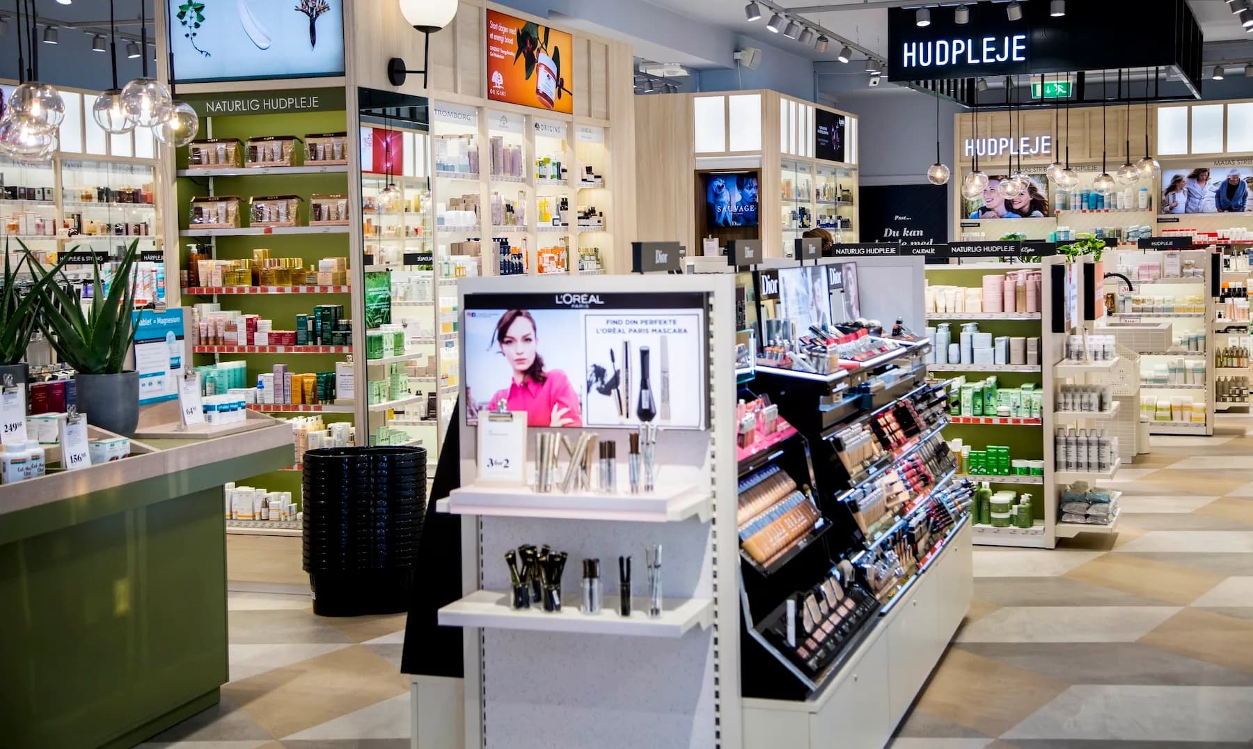 Inside a Matas retail store showing beauty and skincare products
